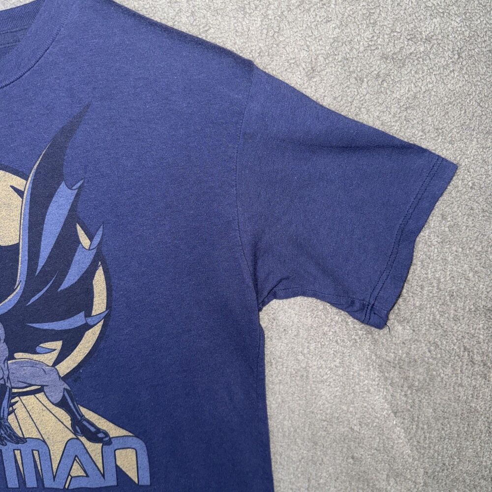 Junk Food Mens S Batman T-Shirt Graphic Tee Retro Blue DC Comics Unisex Tactile - Picture 5 of 8